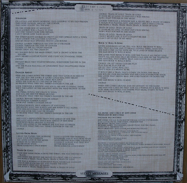 Electric Light Orchestra  Secret Messages : LP Book02  uk